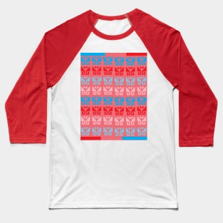 Aztec Motif Pattern Pink Blue Baseball T-Shirt